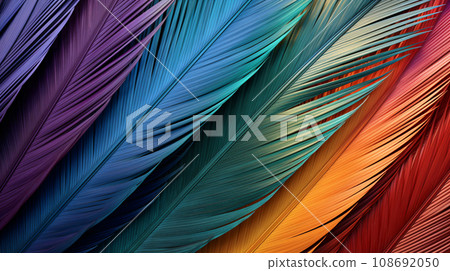 色彩繽紛的熱帶樹葉AI影像 色彩繽紛的熱帶樹葉AI影像 108692050