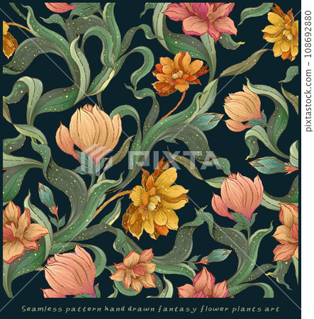 seamless pattern with flowers 108692880