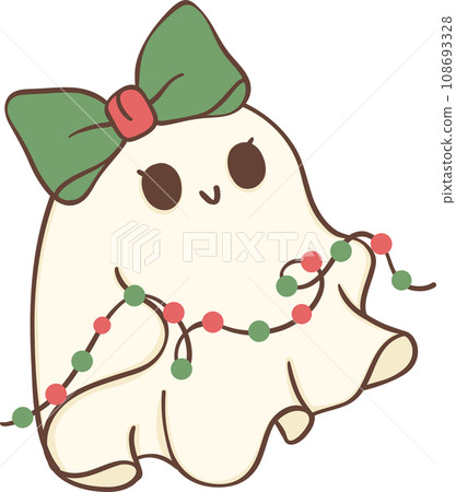 Christmas Ghost cartoon Hand drawing illustration Christmas Ghost cartoon Hand drawing illustration 108693328