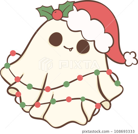 Christmas Ghost cartoon Hand drawing illustration Christmas Ghost cartoon Hand drawing illustration 108693333