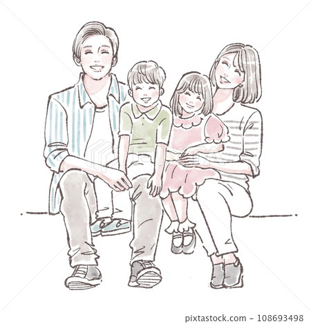 happy family illustration material happy family illustration material 108693498