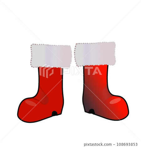 Illustration of Santa Claus boots Illustration of Santa Claus boots 108693853