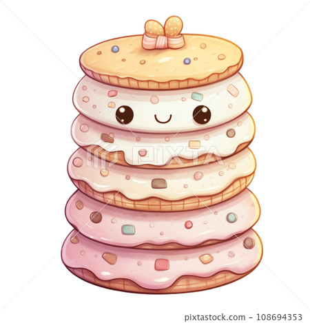 Ice cream cone green and red color for Christmas festival on transparent background 108694353