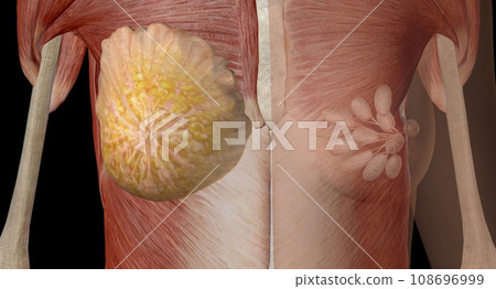 Each breast has a number of sections (lobules) that branch out f Each breast has a number of sections (lobules) that branch out f 108696999