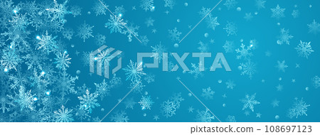 Christmas background of snowflakes 108697123