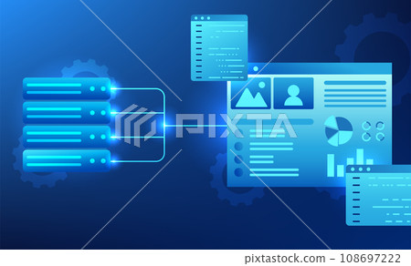 Software technology that connects data to the server system with a display screen. Refers to writing software to give commands to computers, the artificial intelligence industry. 108697222