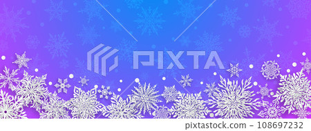 Christmas illustration with paper snowflakes 108697232