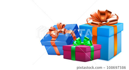 Colored gift boxes Colored gift boxes 108697386