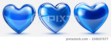 Transparent shiny hearts Transparent shiny hearts 108697877