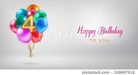 Festive birthday illustration with balloons Festive birthday illustration with balloons 108697918