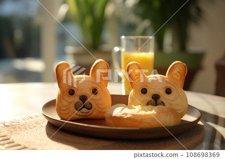 french bulldog bread 108698369