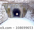 廢棄的鐵路長廊隧道（雪） 108699653