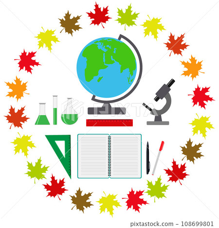 Back to school design. Set of School supplies... - Stock Illustration ...