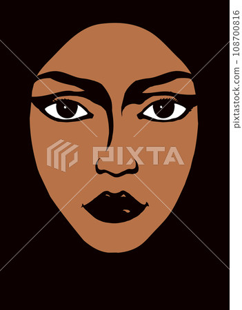Woman face. Vector drawing icon - Stock Illustration [108700816] - PIXTA