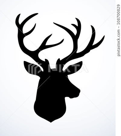 Beautiful noble deer. Vector drawing Beautiful noble deer. Vector drawing 108700829