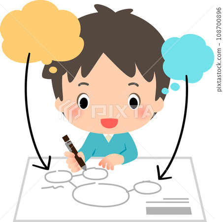 一個人把他的想法寫在紙上 108700896