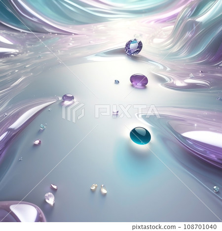 與波浪和寶石的抽象背景 108701040
