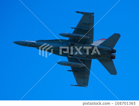 F/A-18 fighter jet taking off from Iwakuni Air Base F/A-18 fighter jet taking off from Iwakuni Air Base 108701365