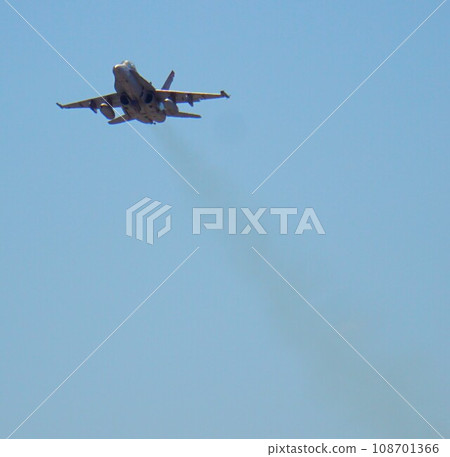 F/A-18 fighter jet taking off from Iwakuni Air Base F/A-18 fighter jet taking off from Iwakuni Air Base 108701366