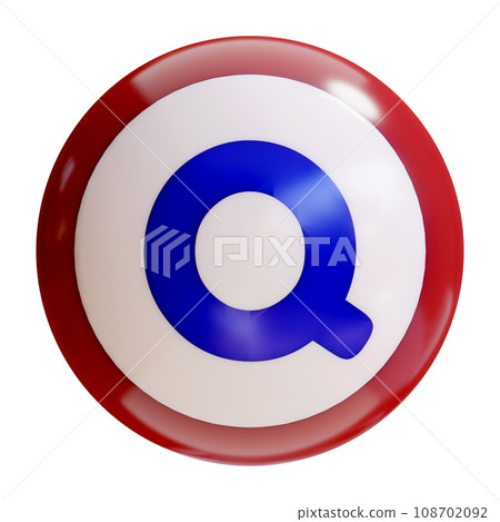 Alphabet Q written on bingo ball Alphabet Q written on bingo ball 108702092
