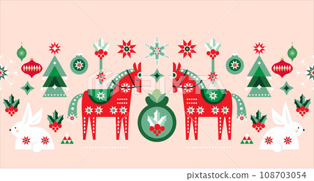 Merry Christmas and Happy New Year 2024  108703054