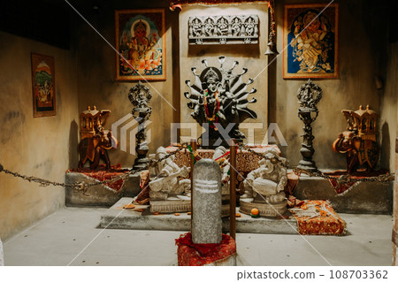Ganesha temple in prague zoo, hinduism religion. Indian traditional God statue. 108703362