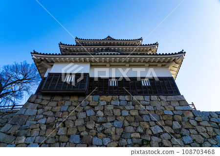 【日本名城百選】從北面看到的天守閣丸龜城，香川縣丸龜市 108703468