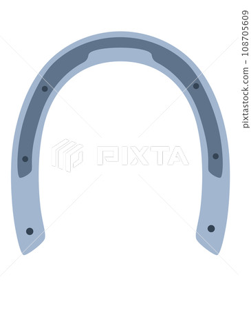 Horseshoes icon. Decorative design element, shoes for horses. Vector illustration on white background 108705609
