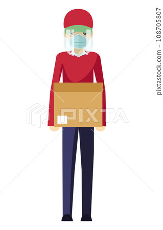 Delivery man with his safety clothing 108705807