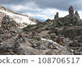 Alps and cairns beyond the tree line in France 108706517