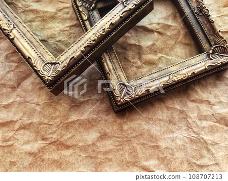 Antique gold picture frame 108707213