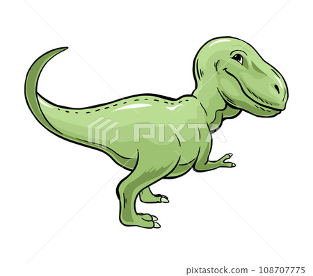 Cute cartoon young dinosaur t rex Cute cartoon young dinosaur t rex 108707775