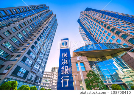Japan's Yokohama cityscape overlooking the Nisseki Yokohama Building, Yokohama Bank, etc. Japan's Yokohama cityscape overlooking the Nisseki Yokohama Building, Yokohama Bank, etc. 108708410