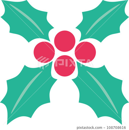 Christmas pattern icon_holly fruit 108708616