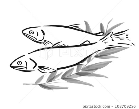 香魚的手繪插圖 香魚的手繪插圖 108709256