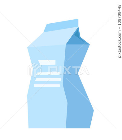 Paper package wrinkled. Tetrepack. Paper trash. Garbage recycle concept. Vector illustration. Paper package wrinkled. Tetrepack. Paper trash. Garbage recycle concept. Vector illustration. 108709448