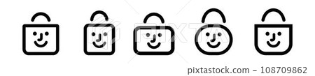 Child lock smile minimalistic icon. Kid lock symbol Child lock smile minimalistic icon. Kid lock symbol 108709862
