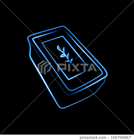Vector isolated illustration of deck of tarot cards with neon effect. Divination on tarot cards. Prediction of the future.	 108709867