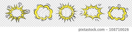 Comic explosion bang vector effect. Slap burst boom frame 108710026