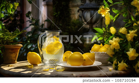 Preparation of the lemonade drink. Preparation of the lemonade drink. 108710194
