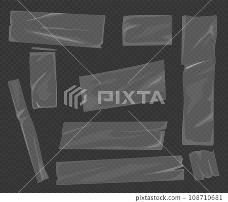 Pieces of transparent tape set, adhesive tape Pieces of transparent tape set, adhesive tape 108710681