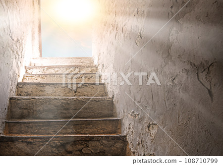 Steps from the dark basement to the light 108710799