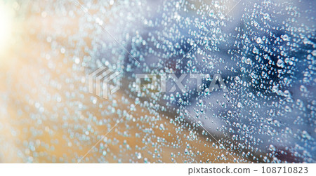 Raindrops on the car wondow Raindrops on the car wondow 108710823