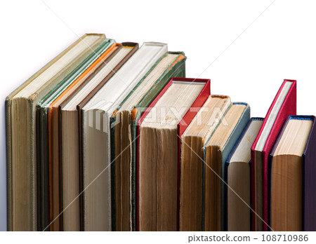 Stack of old books. Ancient background 108710986