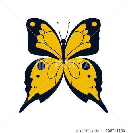 illustration of bright butterflies on a white background illustration of bright butterflies on a white background 108711160