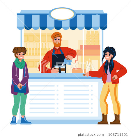 street kiosk vector 108711301