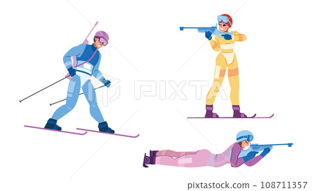 biathlon sport vector 108711357