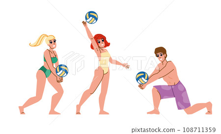 beach volleyball vector beach volleyball vector 108711359