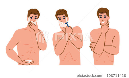 man shaving vector man shaving vector 108711418