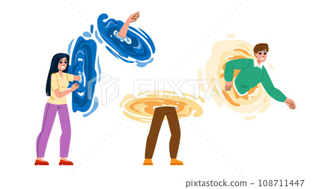 teleport portal vector teleport portal vector 108711447